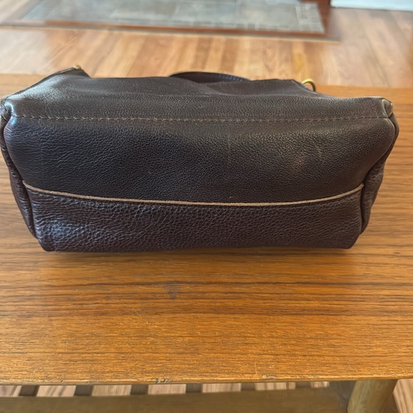 Portland Leather Goods Triangle Bag with matching crossbody strap, Cold Brew EUC - Picture 6 of 9